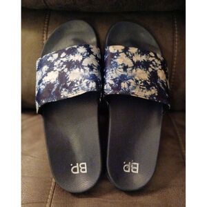 Nordstrom‎ BP Men's Adam's Blue & WhitePool Slides Sandals,Size 9 MSRP $50 #516